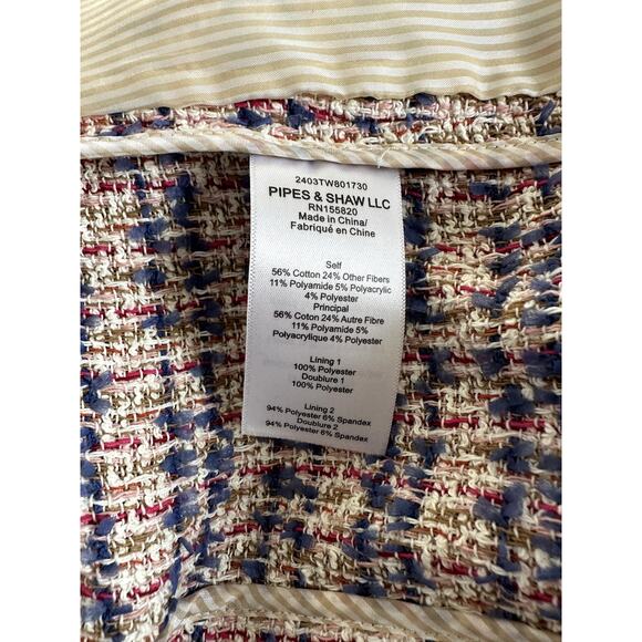 $798 Veronica Beard Taja Dickey Jacket cotton-blend tweed blazer Size 10 NEW - Picture 9 of 12